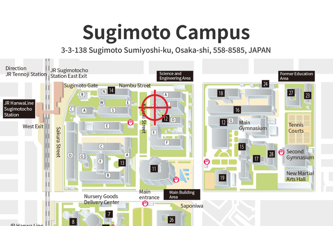 Sugimoto Campus map