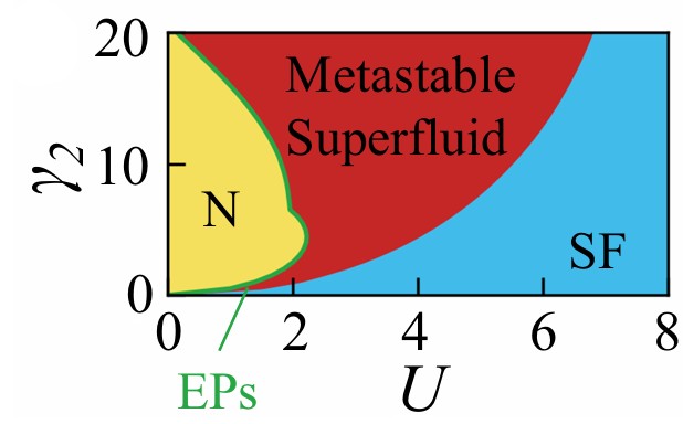 Phase diagram of NH BCS model: dependence of attractive interaction (U/t) and dissipation (\gamma/t) obtained by solving the NH gap equation