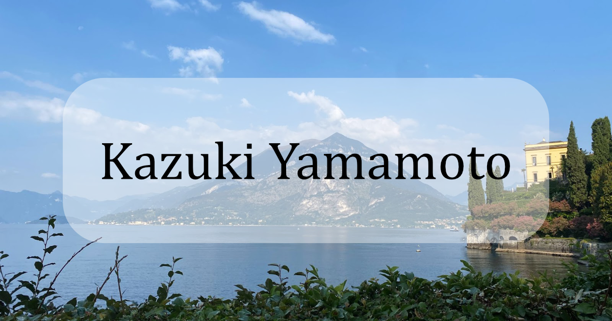 Homepage | Kazuki Yamamoto